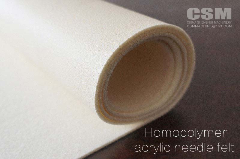 Homopolymer acrylic felt